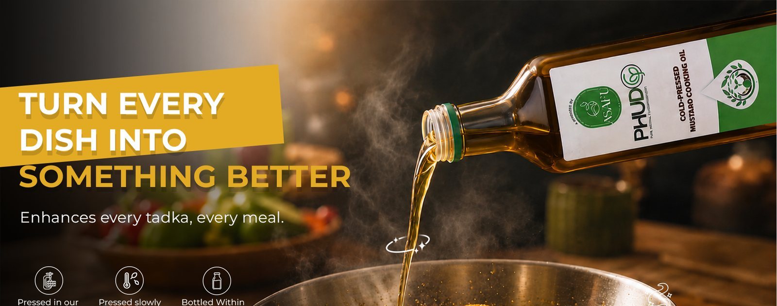 Groundnut Oil in the kitchen