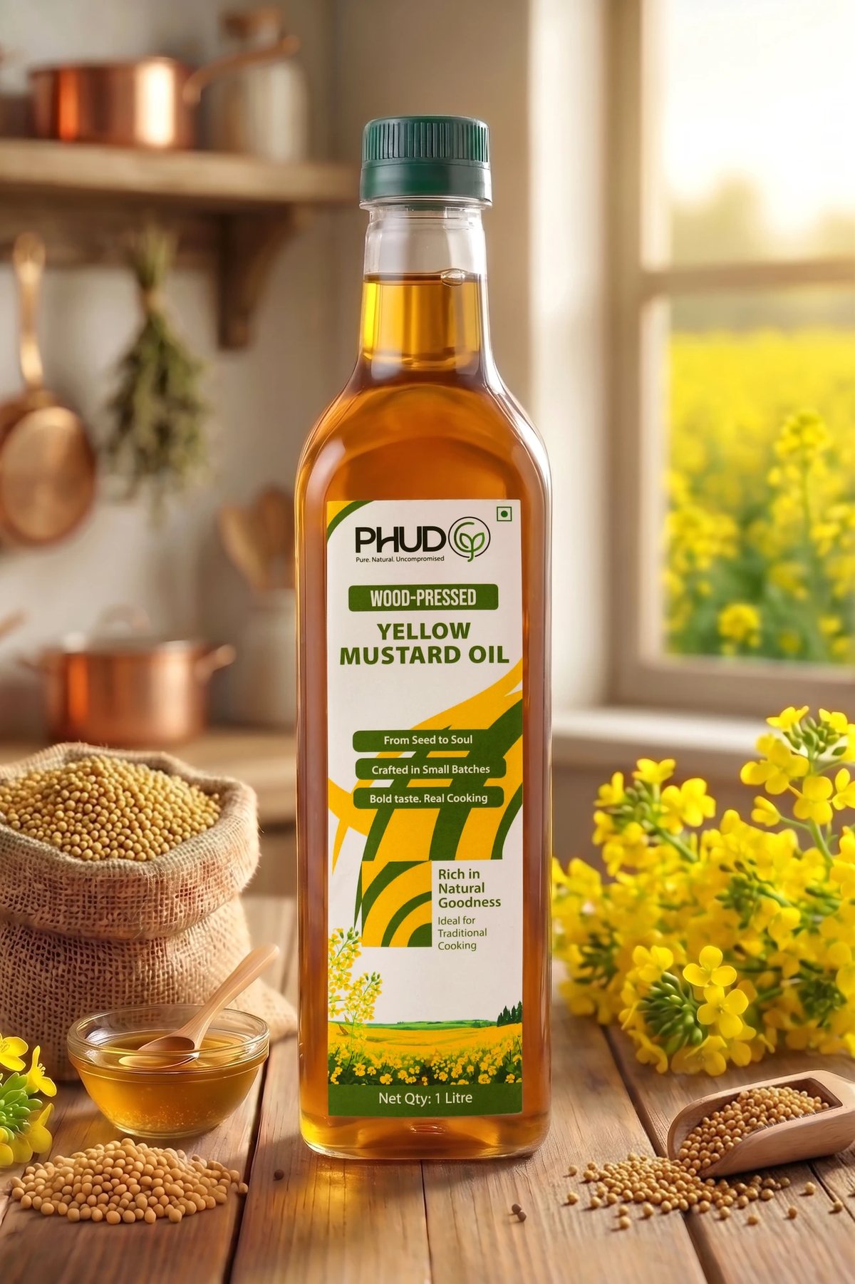 PHUDG Yellow Mustard Oil bottle